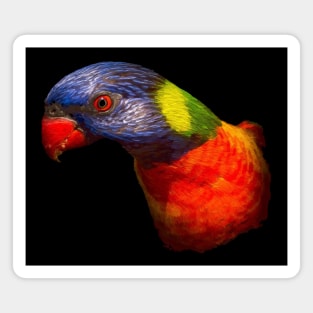 Lorikeet Waterpixels Magnet